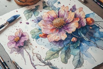 paint digital watercolour illustration