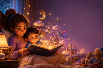 illustrate 3d children story book illustration and children book illustration