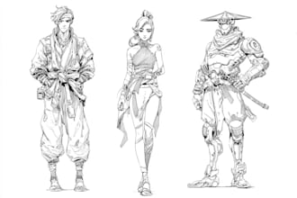 sketch any character in any way