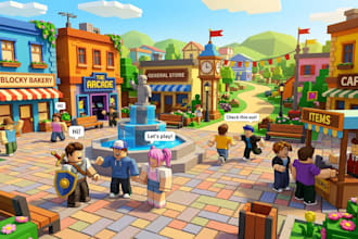 build a high quality roblox map, roblox game, roblox tycoon and environment