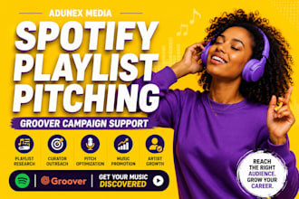 help promote your song with groover and playlist pitching