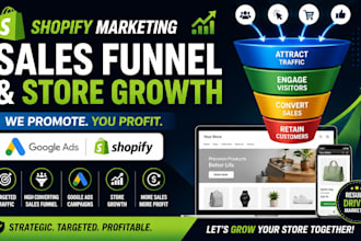 promote shopify marketing sales funnel website promoton store growth google ads