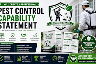 write and design your pest control capability statement for govcon