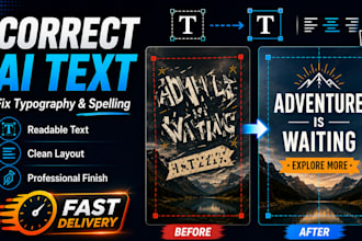 correct text and typography in ai generated images