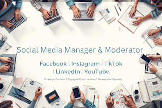 be your professional social media manager and moderator