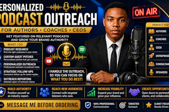 do personalized podcast outreach for authors, coaches, and ceos