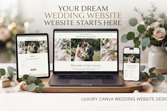 design beautiful canva wedding website for your special day