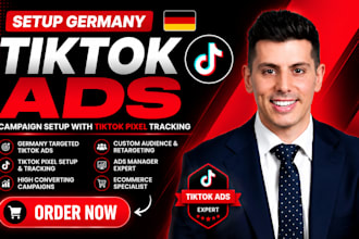setup germany tiktok ads campaign with tiktok pixel tracking tiktok ads manager