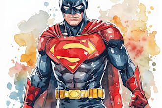 make amazing custom super hero portrait