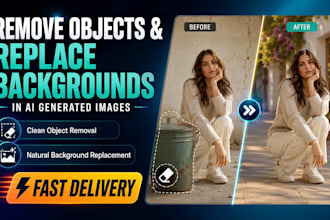 remove objects and replace backgrounds in ai generated images