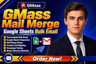 setup gmass mail merge from googlle sheets for personalized bulk email