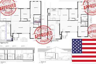 create architectural and mep permit drawings for city approval
