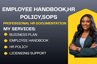 write a professional employee handbook and HR policy manual