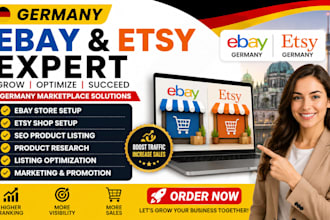 setup germany ebay etsy shop product listing SEO store optimization marketing