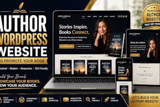 design an author wordpress website to promote your book