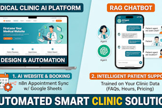 design an ai powered medical website with n8n booking and rag chatbot