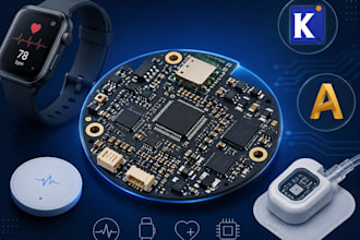 design wearable pcb, smartwatch pcb, medical pcb, in  kicad and altium