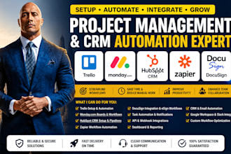 setup trello zapier automation mondaycom hubspot crm project management docusign