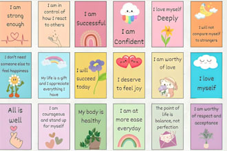 design christian affirmation cards, scripture flashcards and prayer journal