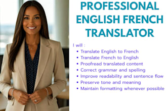 manually translate english to french or french to english