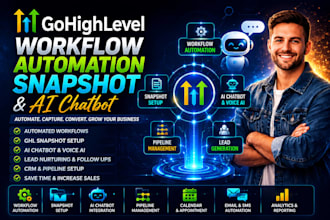 gohighlevel workflow automation snapshot and ai chatbot