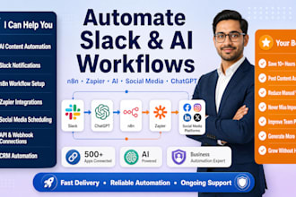 slack ai automation specialist n8n zapier social media content automation