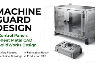 design machine guard control panel sheet metal product design solidworks