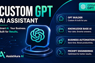 create custom gpt ai assistance, gpt builder for your business