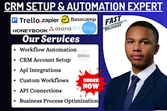setup trello honeybook automation basecamp dotloop asana crm zapier integration