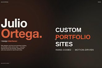 build you a custom portfolio website