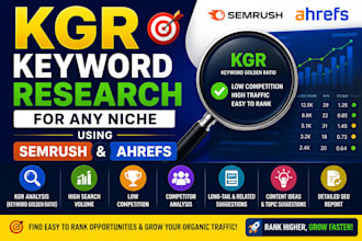 do kgr keyword research for any niche using semrush