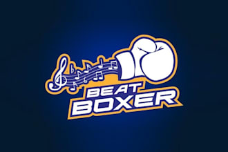 design rhythm based video game boxing themed logo
