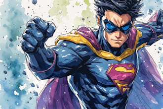 illustrate super hero character design