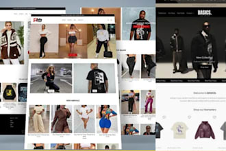 design or redesign your shopify boutique clothing luxury streetwear website