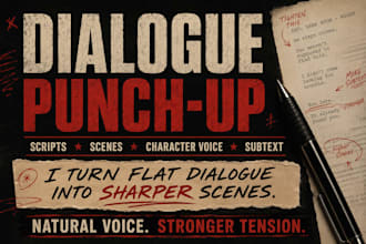 rewrite and punch up your dialogue or short script scene
