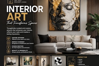 make an interior art piece design to beautify your space