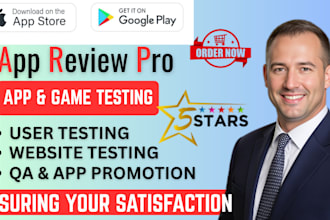 qa test and review website , ios app and android app