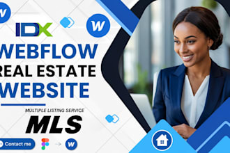 build webflow real estate website cms, dynamic listings, property listing, idx