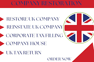 restore dissolved UK ltd company rt01 filing  reinstate companies house