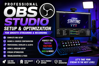 set up obs studio for streaming, recording, and professional live broadcasts