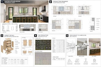 design custom kitchen and cabinet project in mozaik and cnc programmer