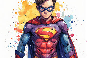 create amazing custom super hero portrait