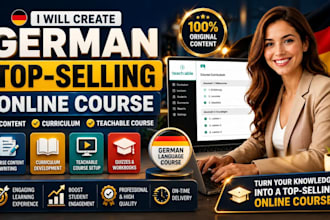 create german top selling online course content, curriculum teachable course