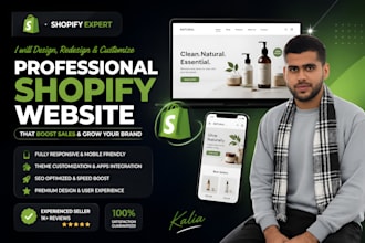 create a professional shopify store for dropshipping or brand