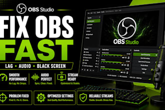 fix obs studio lag dropped frames audio sync black screen and stream issues