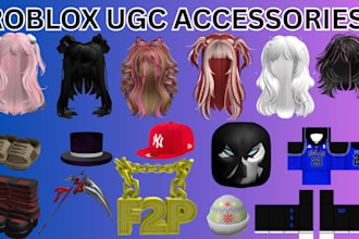 create detailed roblox ugc accessories layered clothing hair necklace for roblox