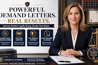 write a professional demand letter for civil disputes as a US attorney