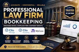 handle clio manage, clio accounting, mycase law firm bookkeeping