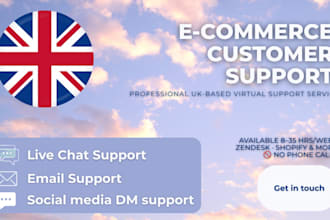 be your UK ecommerce customer service and live chat agent