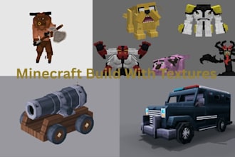 do minecraft 3d model, creatures, dragons, minecraft items, armor models, blocks